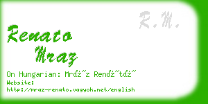 renato mraz business card
